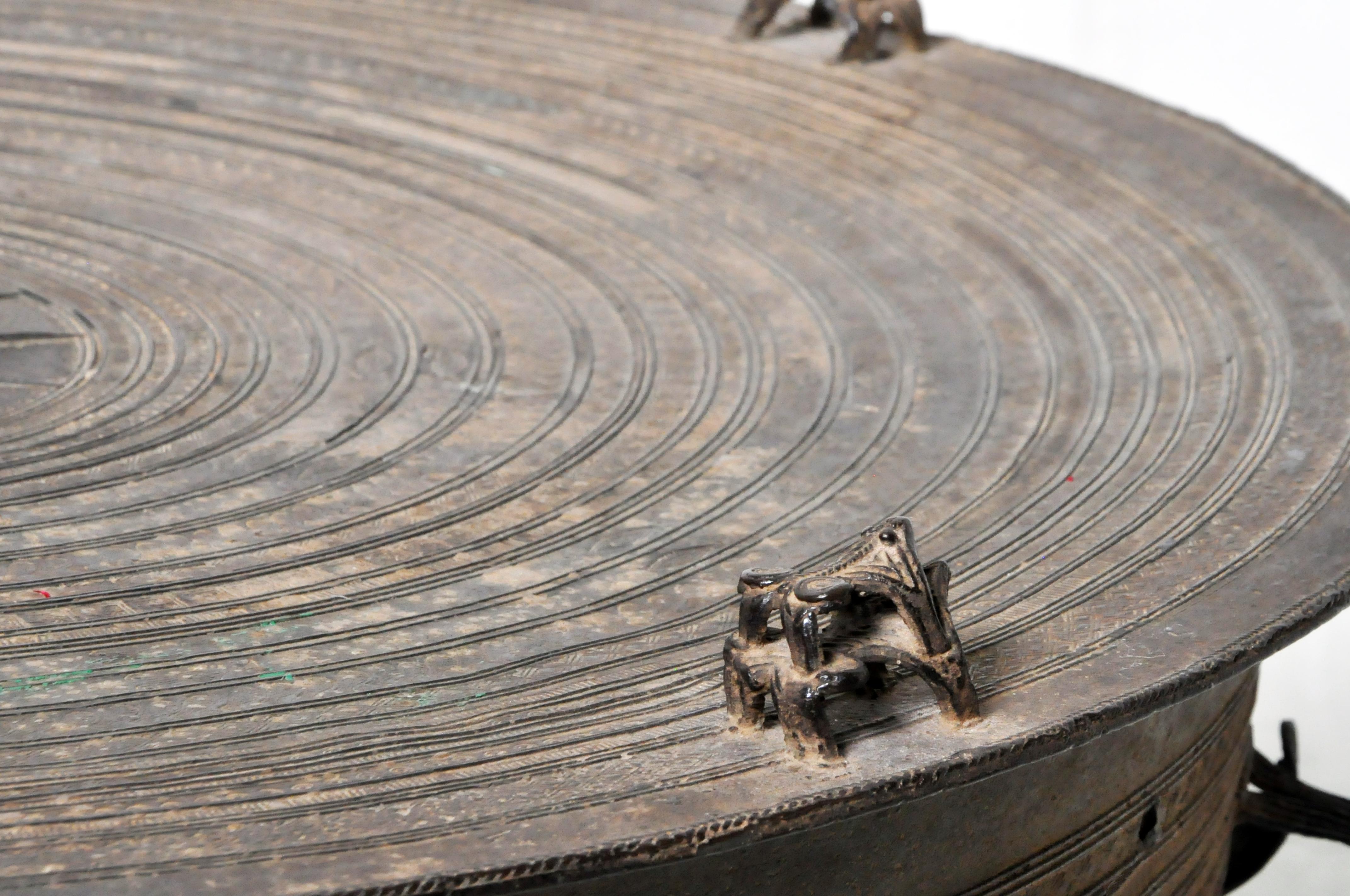 18th Century and Earlier Bronze Rain Drum