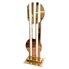 Bronze Ramon Lago, signierte geometrische modernistische monumentale Bodenskulptur aus Bronze, Vintage