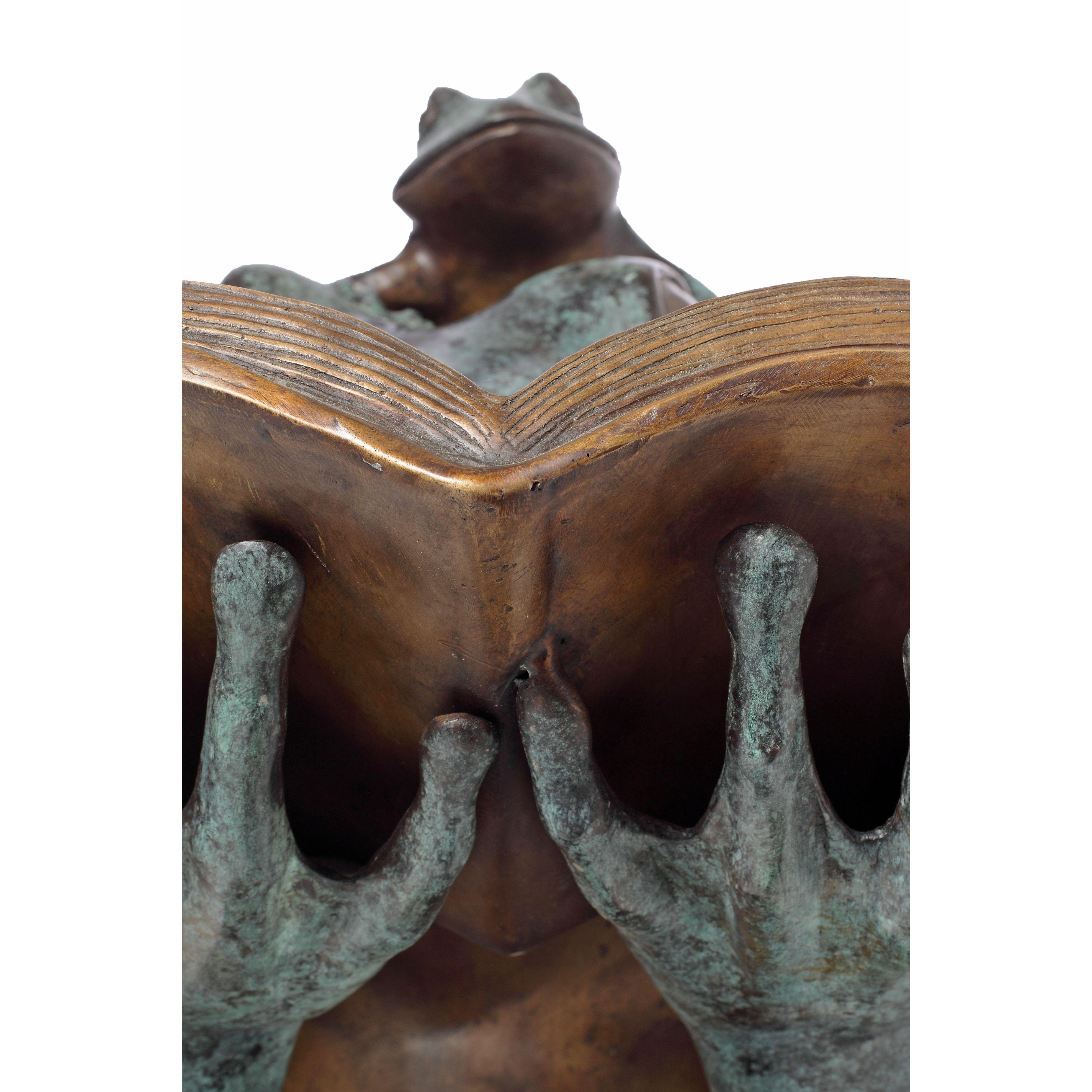 Bronze-Tierskulptur aus Bronze, „Frog Prince“ im Angebot 9
