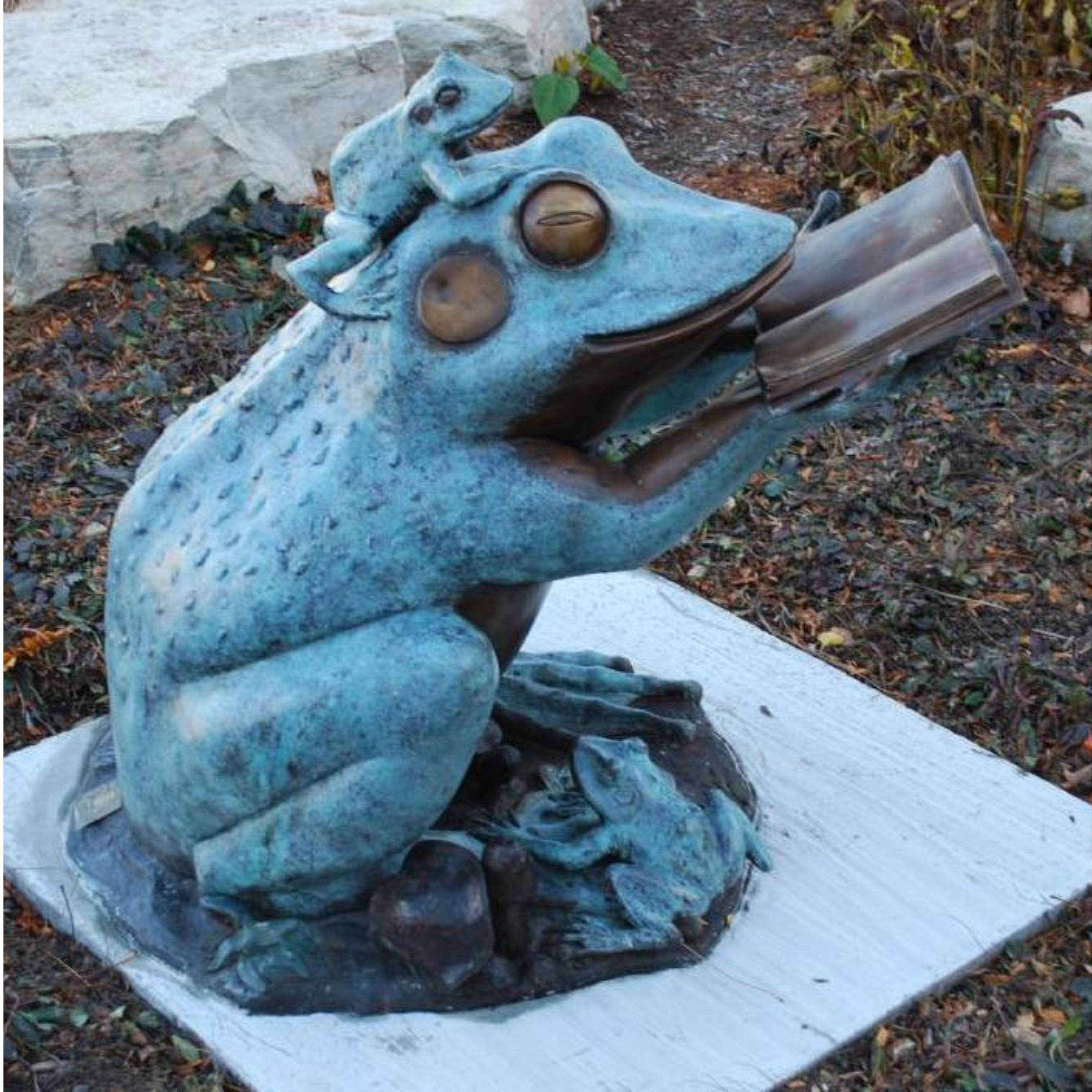 Bronze-Tierskulptur aus Bronze, „Frog Prince“ im Angebot 4