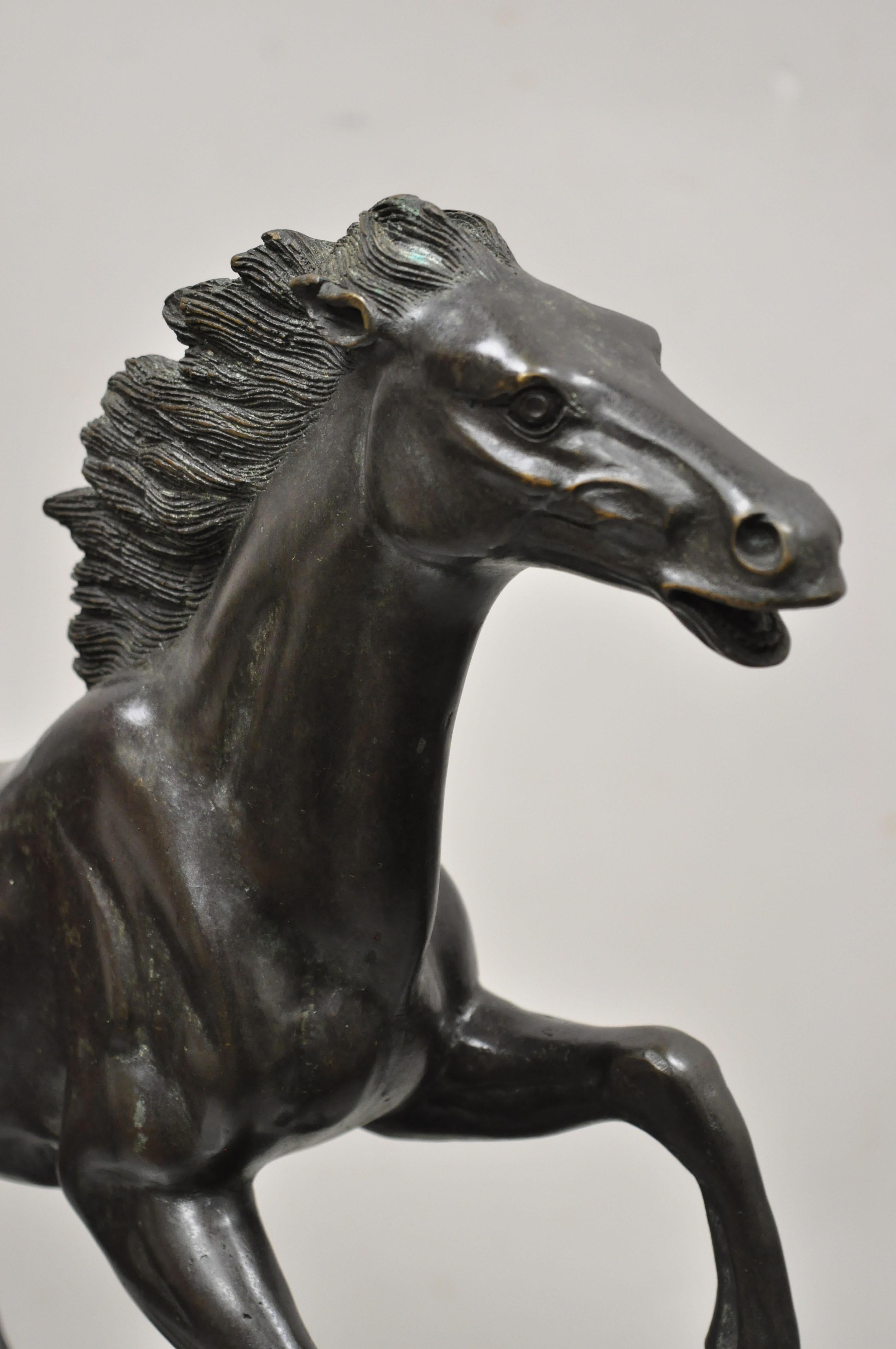 rearing horse and mounted warrior