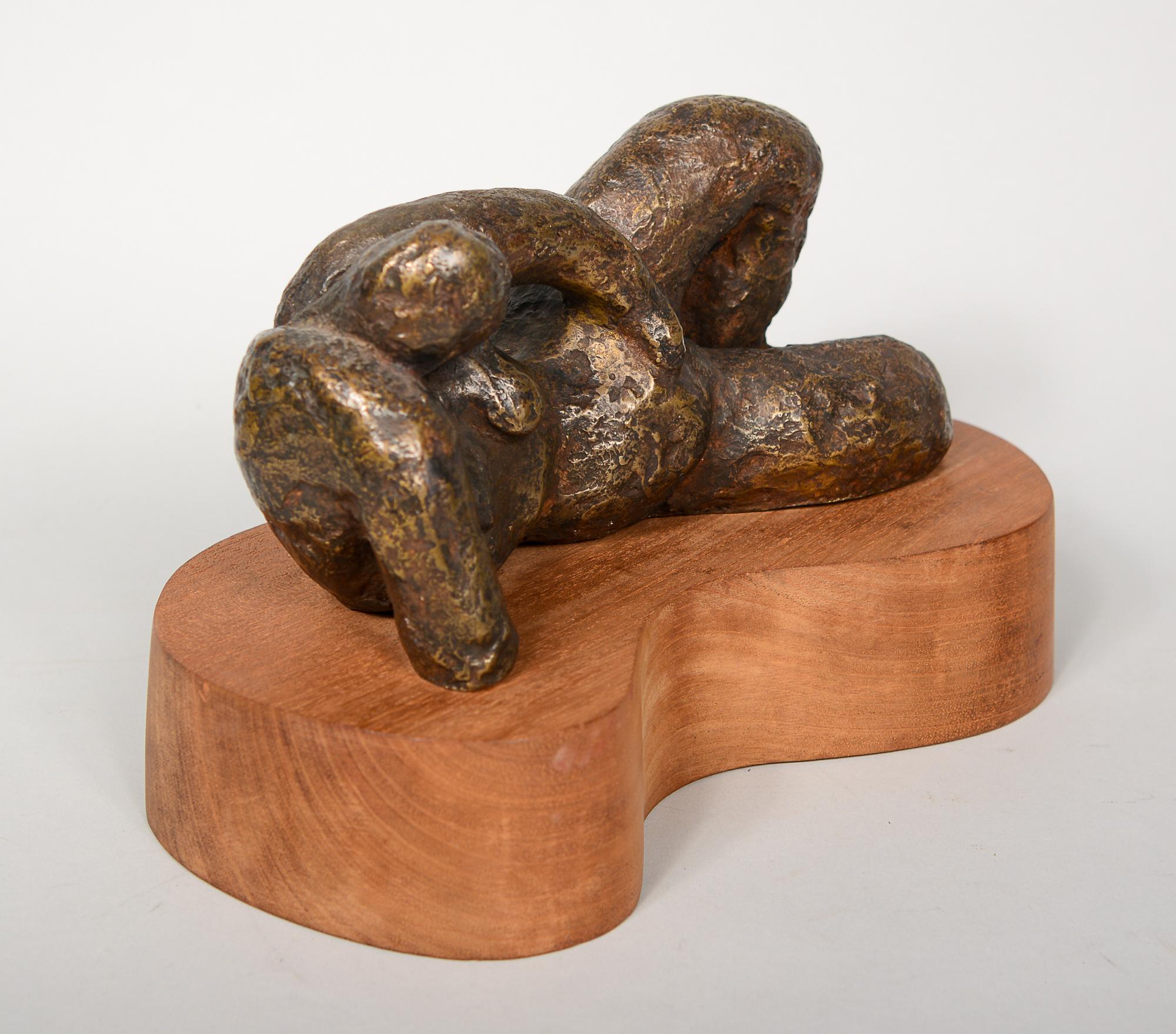 Bronze Reclining Figure by Jean Bloomfield In Good Condition In San Mateo, CA