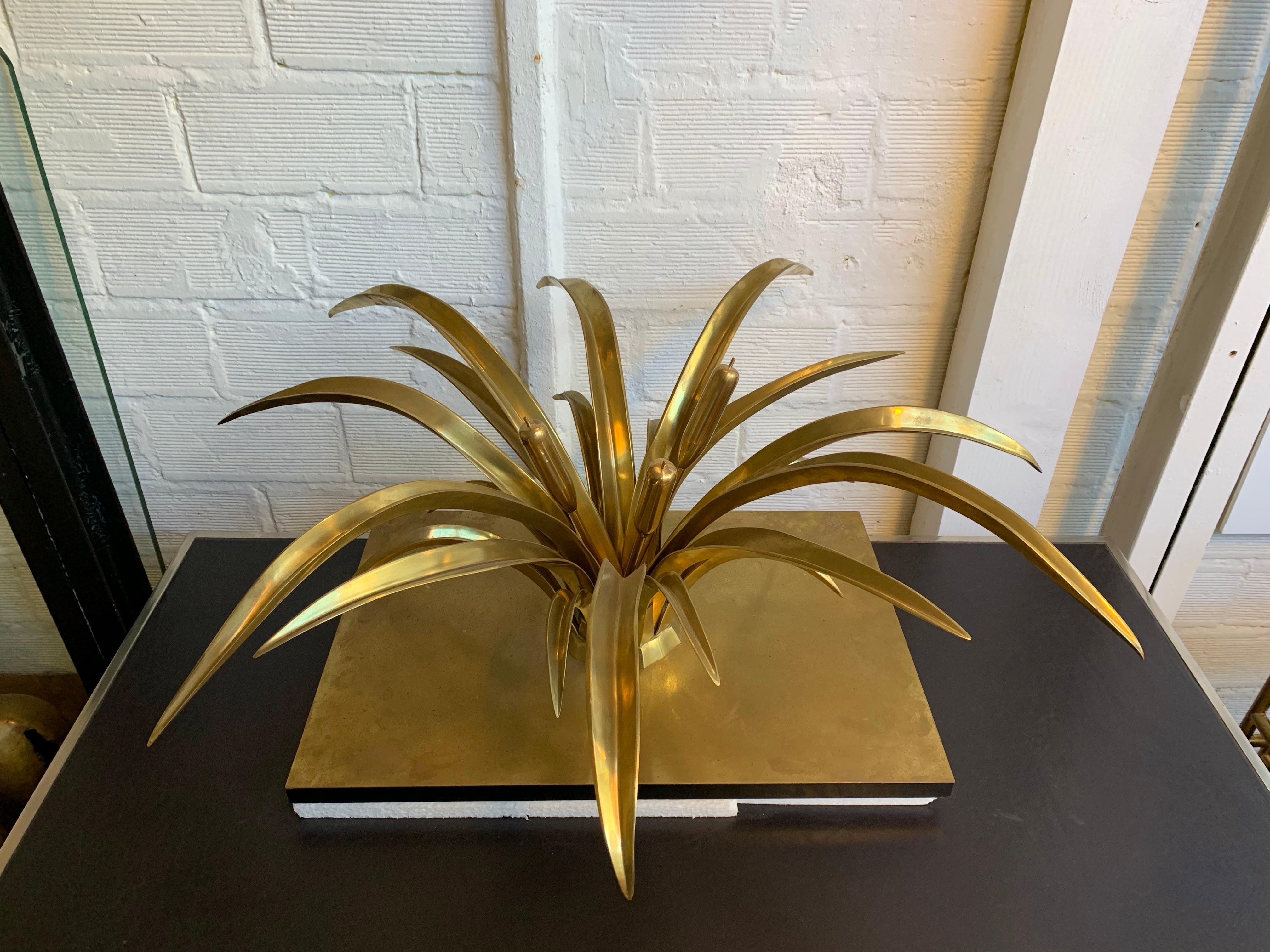 Bronze Reed Coffee Table by Christian Techoueyres. France, 1970s 4