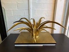 Bronze Reed Coffee Table by Christian Techoueyres. France, 1970s