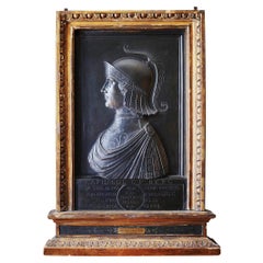 Bronze Relief of General Capiliata Colleoni in Giltwood Frame