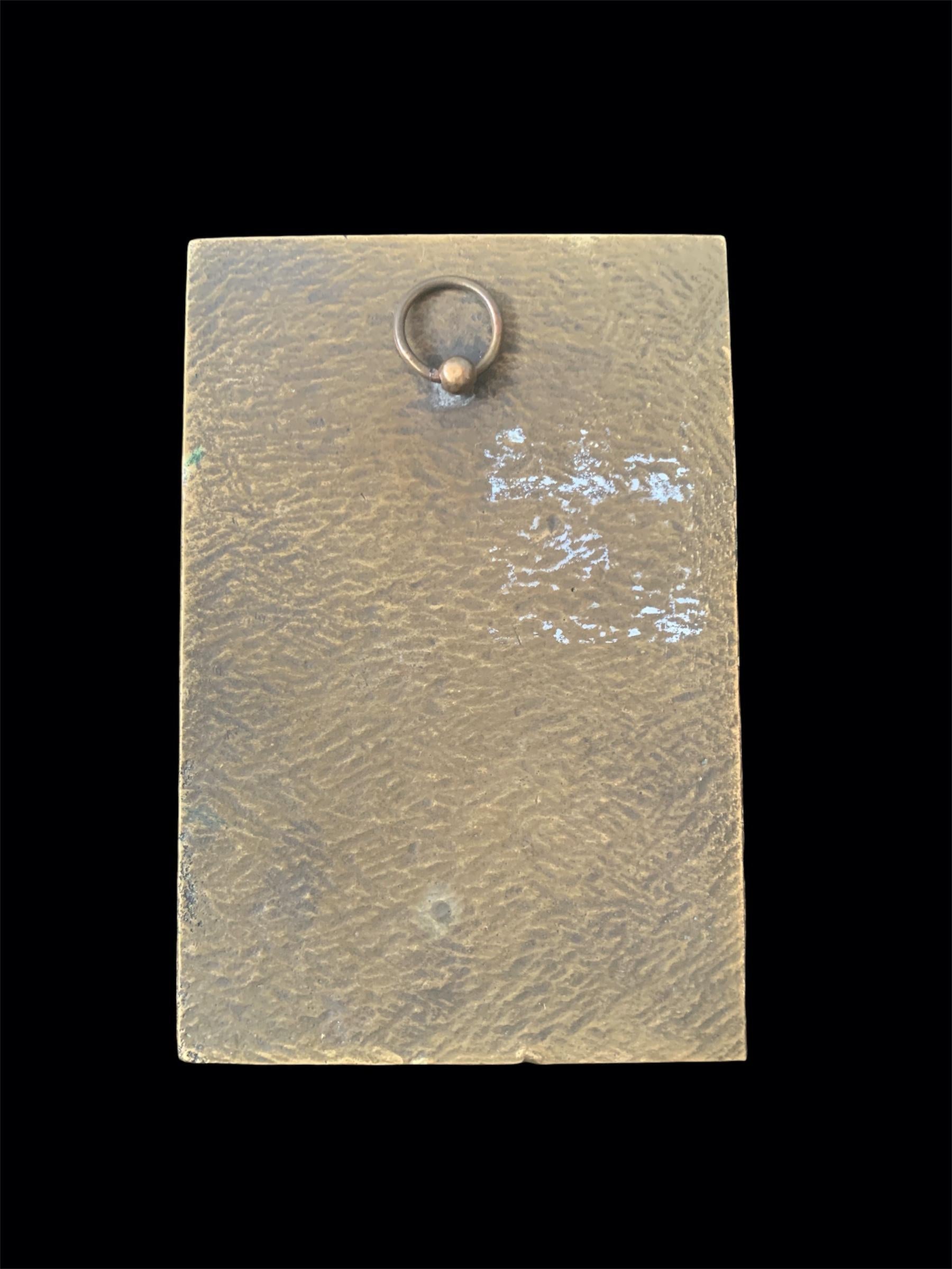 Plaque religieuse en bronze de Jeans - Jacques Kraftt Bon état - En vente à London, GB