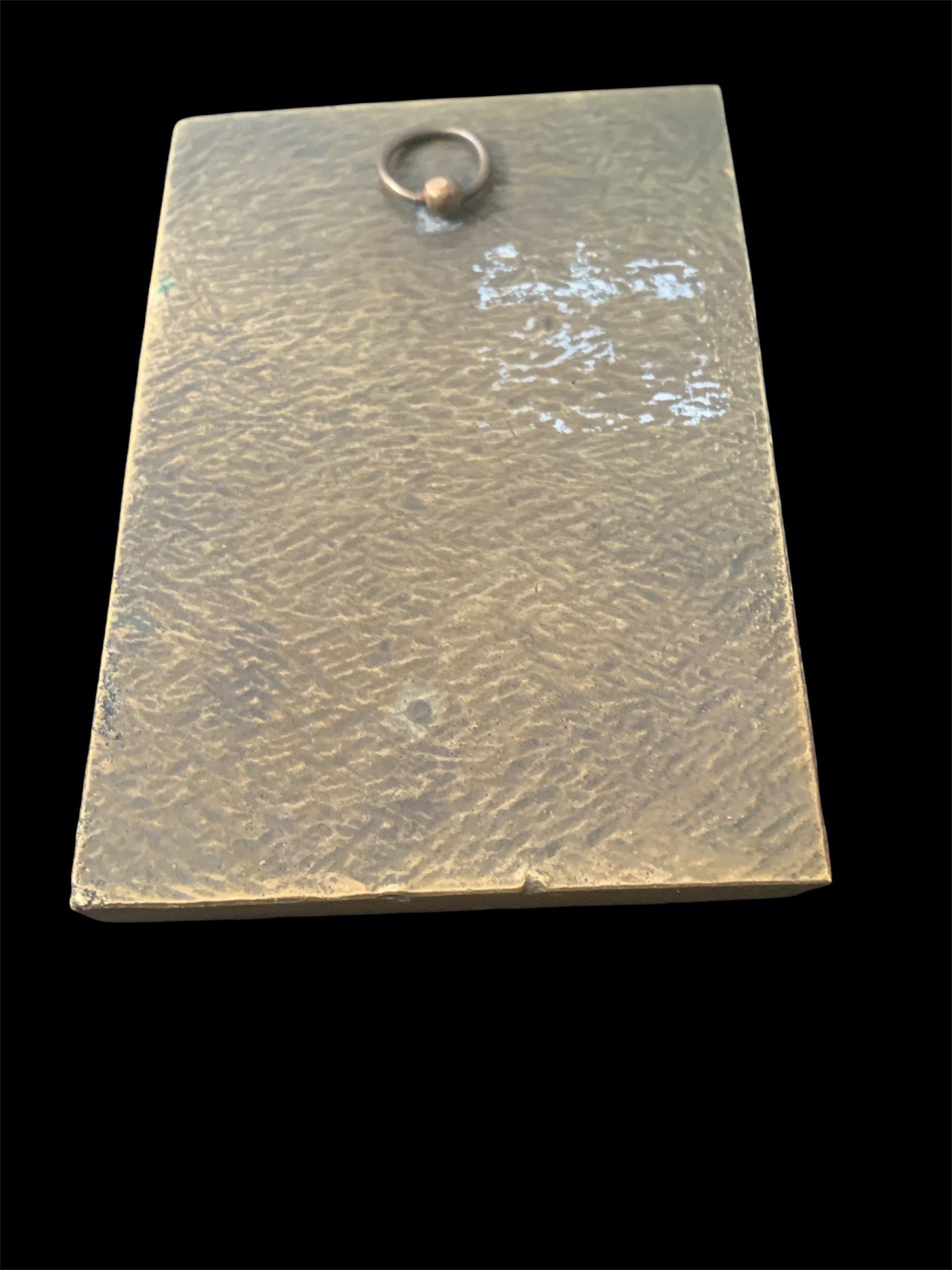 Religiöse Plakette aus Bronze von Jeans – Jacques Kraftt für Damen oder Herren im Angebot