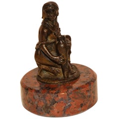 Bronze Renaissance Sculpture with Later Marble Base