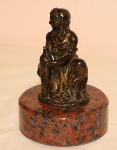 Bronze Renaissance Sculpture with Later Marble Base