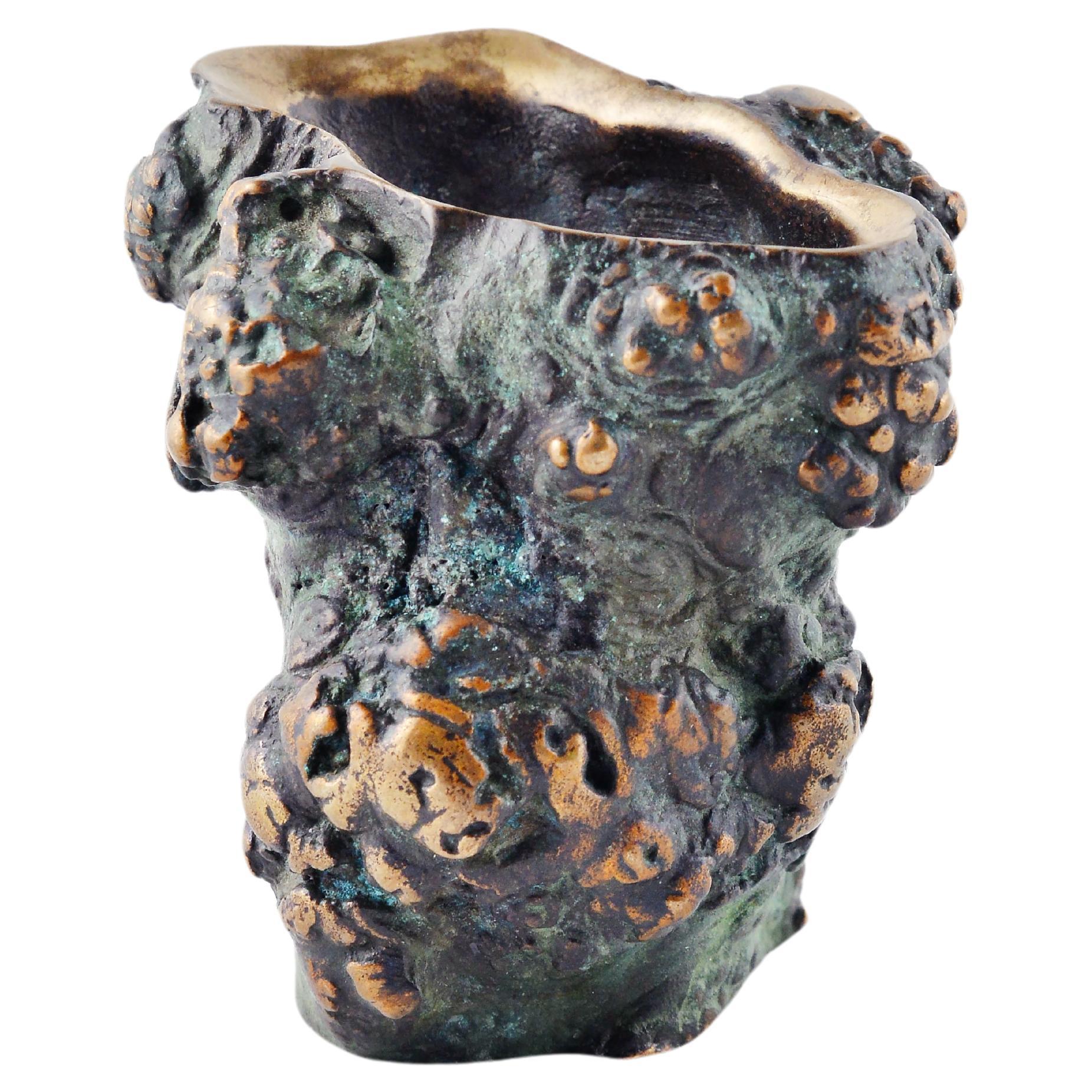 Bronze reproduction of a 17th Century Chinese Brush Pot by Armando Benato