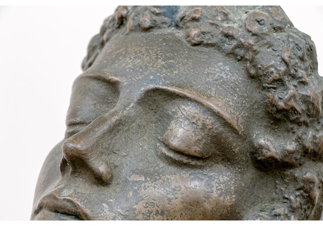 Bronze Resin Sculpture Of A Female Bust By Fritz Kormis In Fair Condition For Sale In Bridgeport, CT