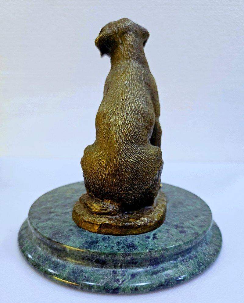 Bronze Reithund-Skulptur mit künstlerisch signiertem und nummeriertem Zertifikat, beigefügt im Angebot 4