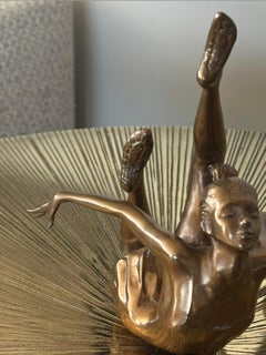 Bronze Rhythmic Gymnast Sculpture by Eleanor Cardozo, Art Deco, 2011