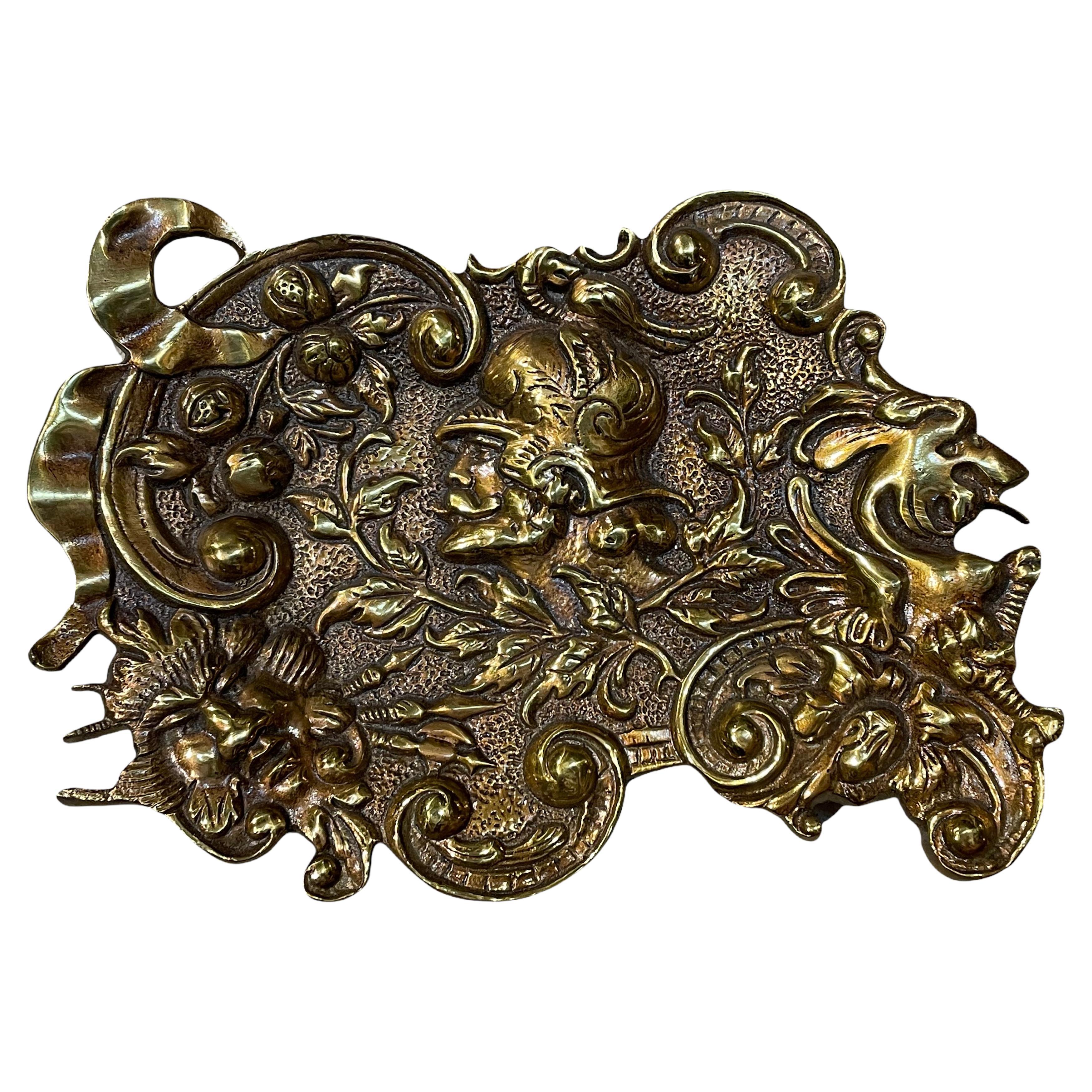 Bronze Rococo Style Ring Dish or Pen Rest For Sale