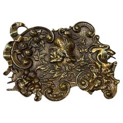 Bronze Rococo Style Ring Dish or Pen Rest