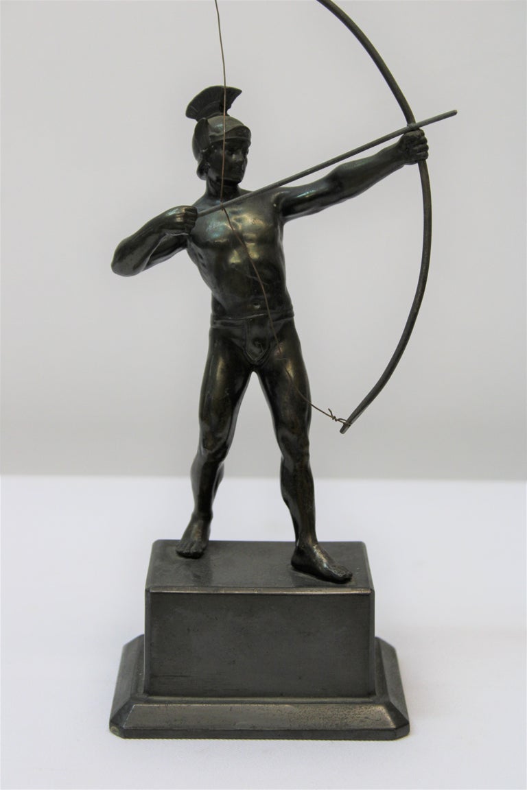 C. late 19th century - early 20th century

Adorable bronze Roman Archer sculpture.