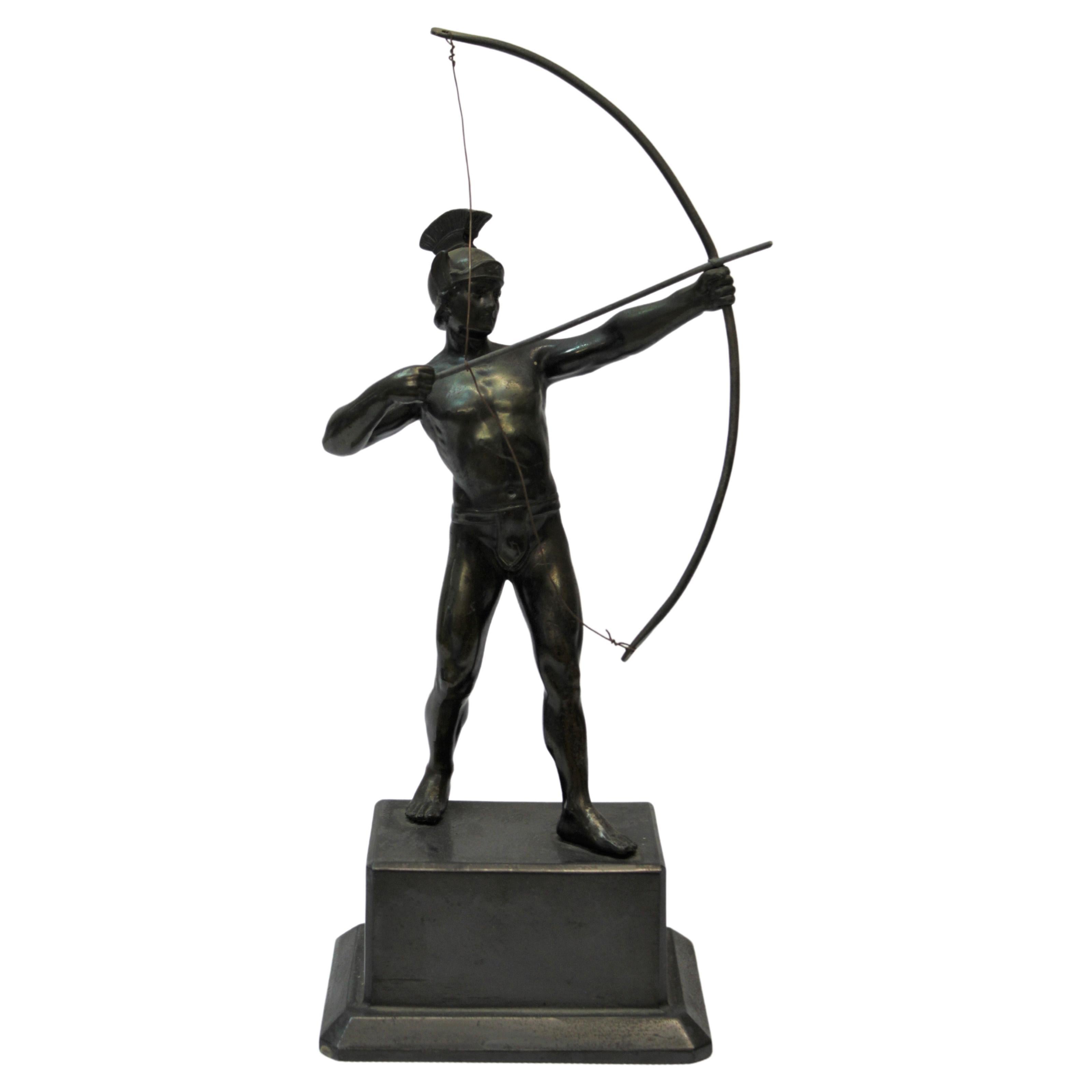 Bronze Roman Archer Sculpture