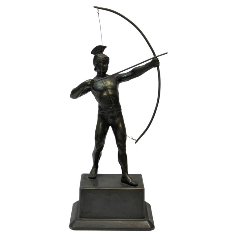 Bronze Roman Archer Sculpture For Sale