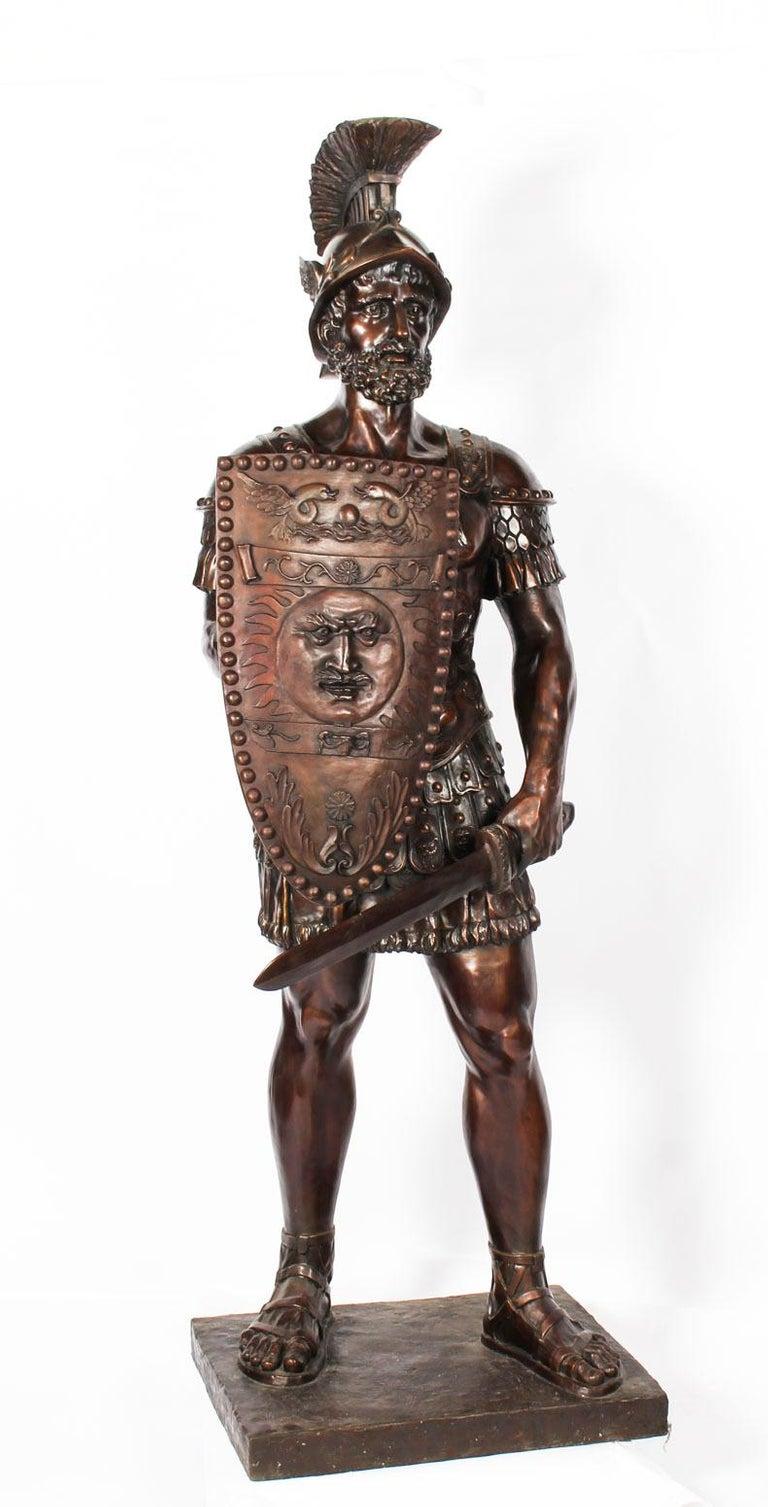 Bronze Roman Gladiator 'With Sword', Lifesize For Sale 4