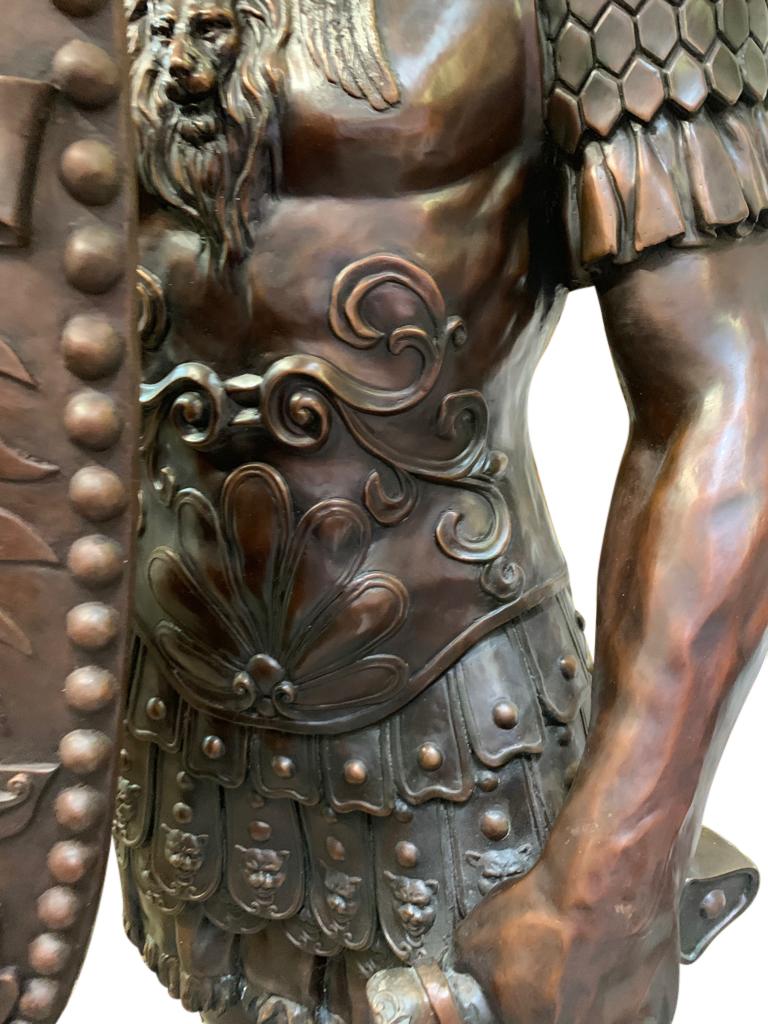 Bronze Roman Gladiator 'With Sword', Lifesize For Sale 9