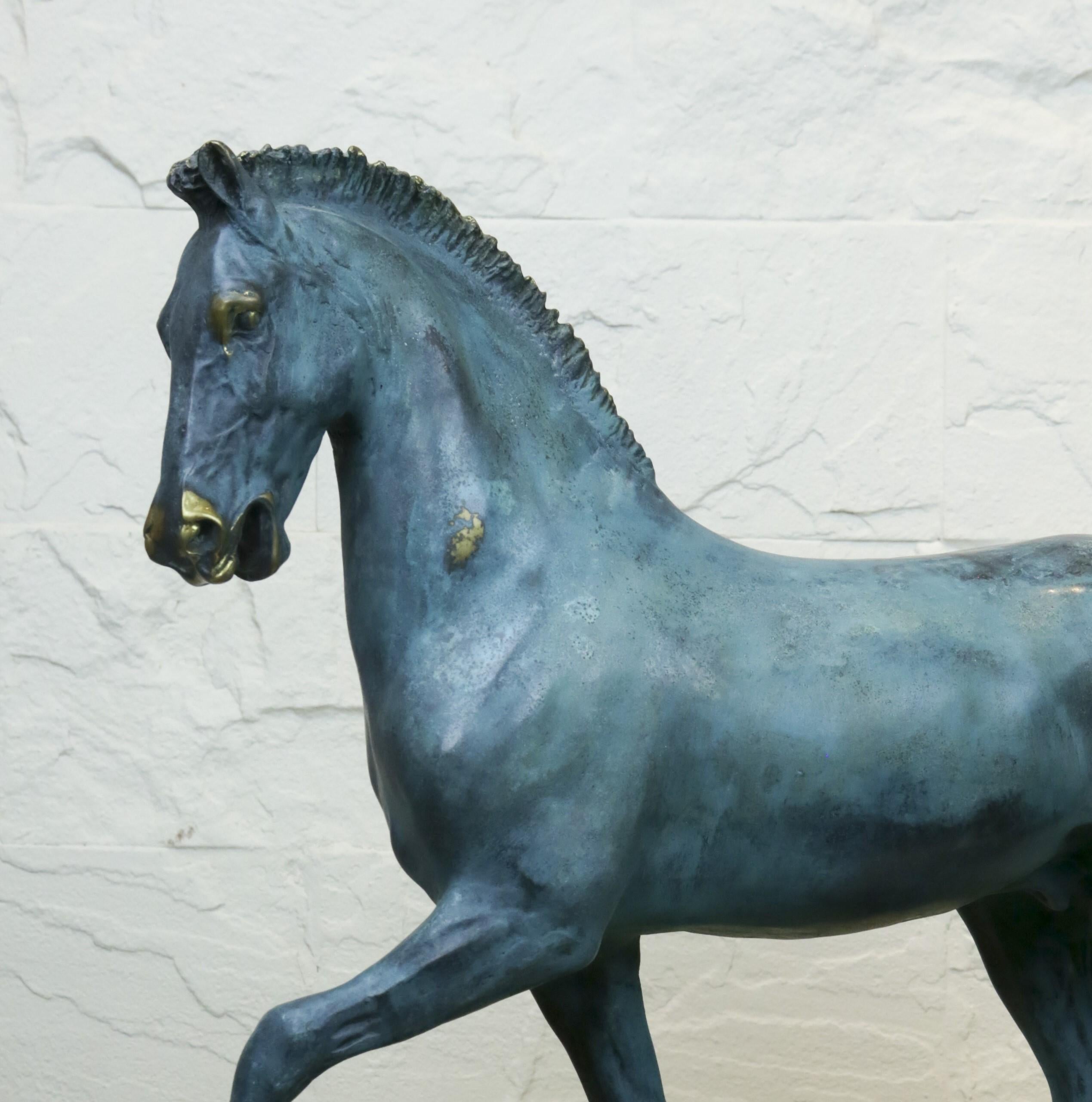 French Bronze Roman War Horse For Sale