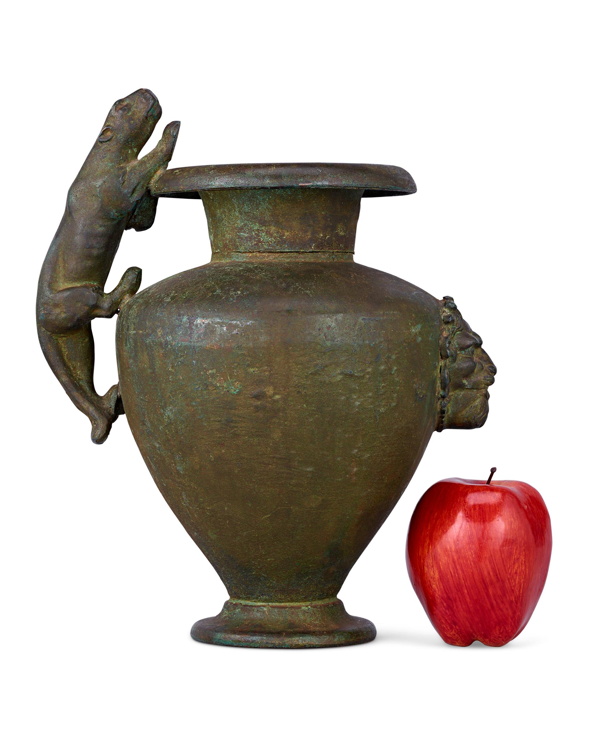 Bronze Roman Wine Jug In Excellent Condition In New Orleans, LA