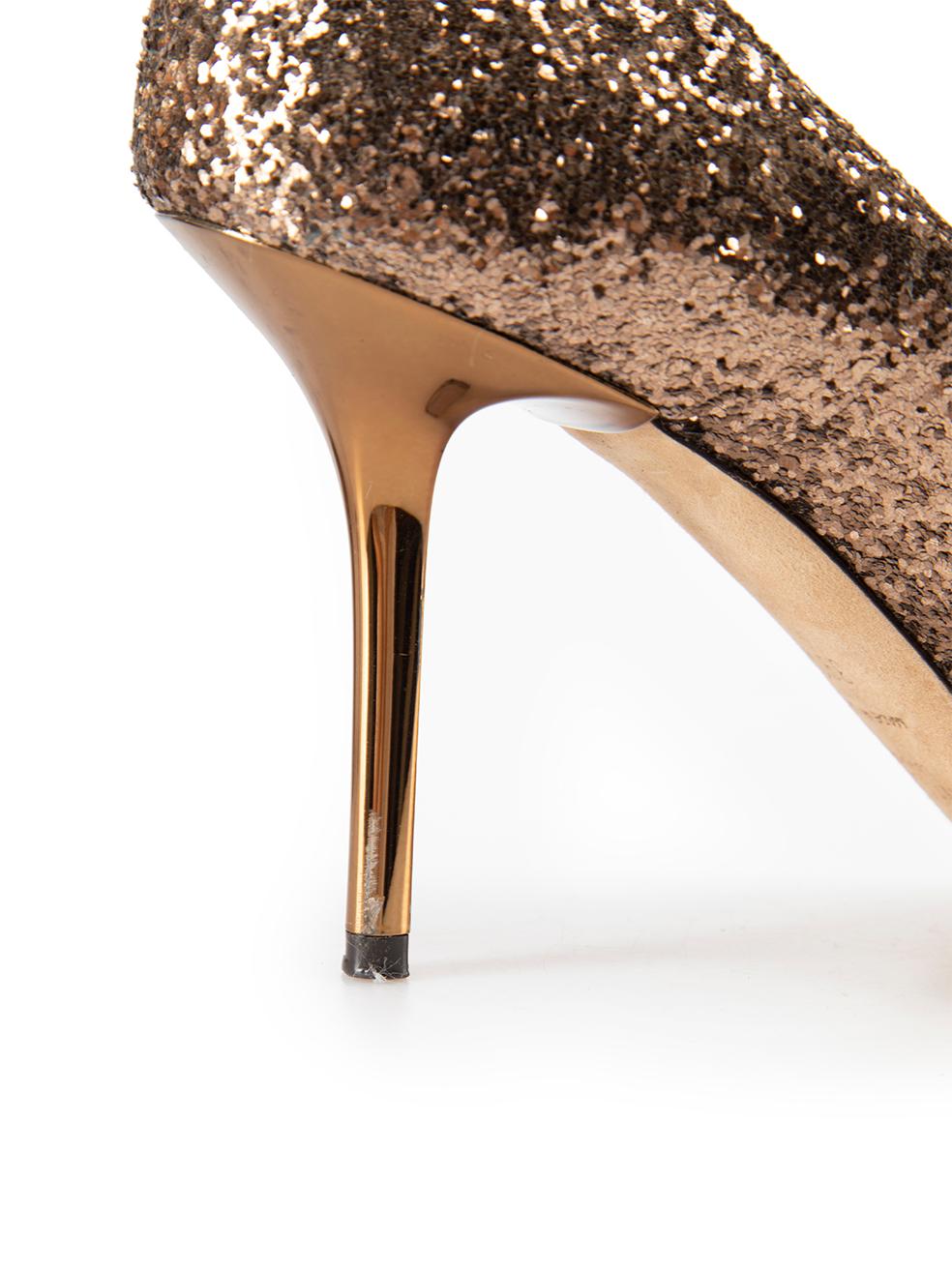 Women's Bronze Romy Glitter Pointed Pumps Size IT 39.5