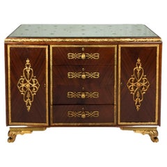 Bronze rosewood chest of drawers Louis XV Fusion Style, 20th Century 