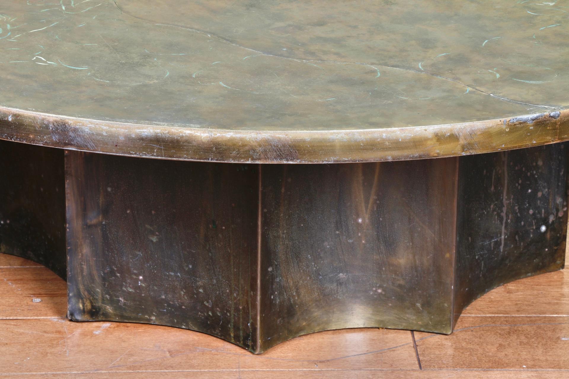 Bronze Round Coffee Table by Philip La Verne “Creation” 5
