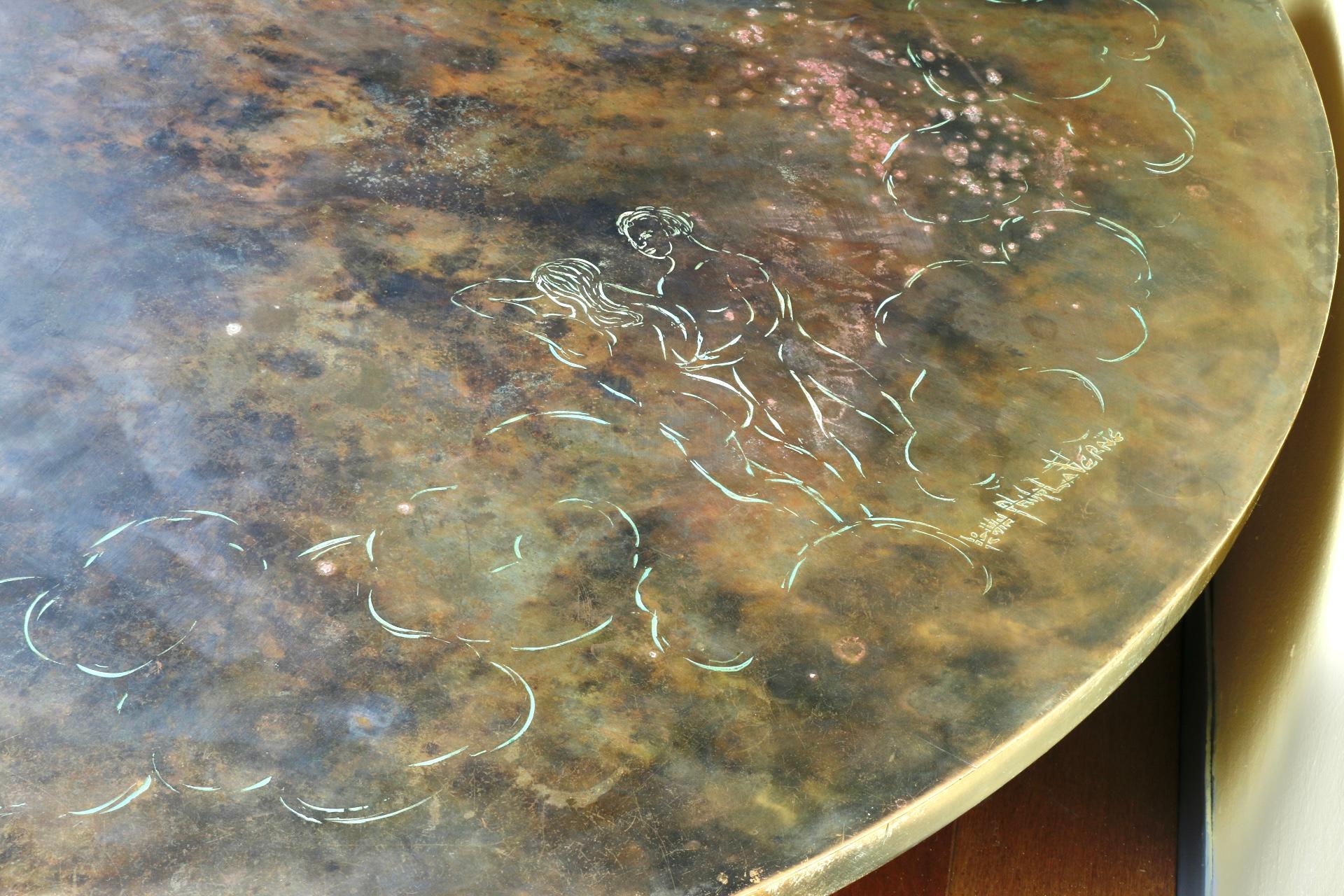 Bronze Round Coffee Table by Philip La Verne “Creation” 11