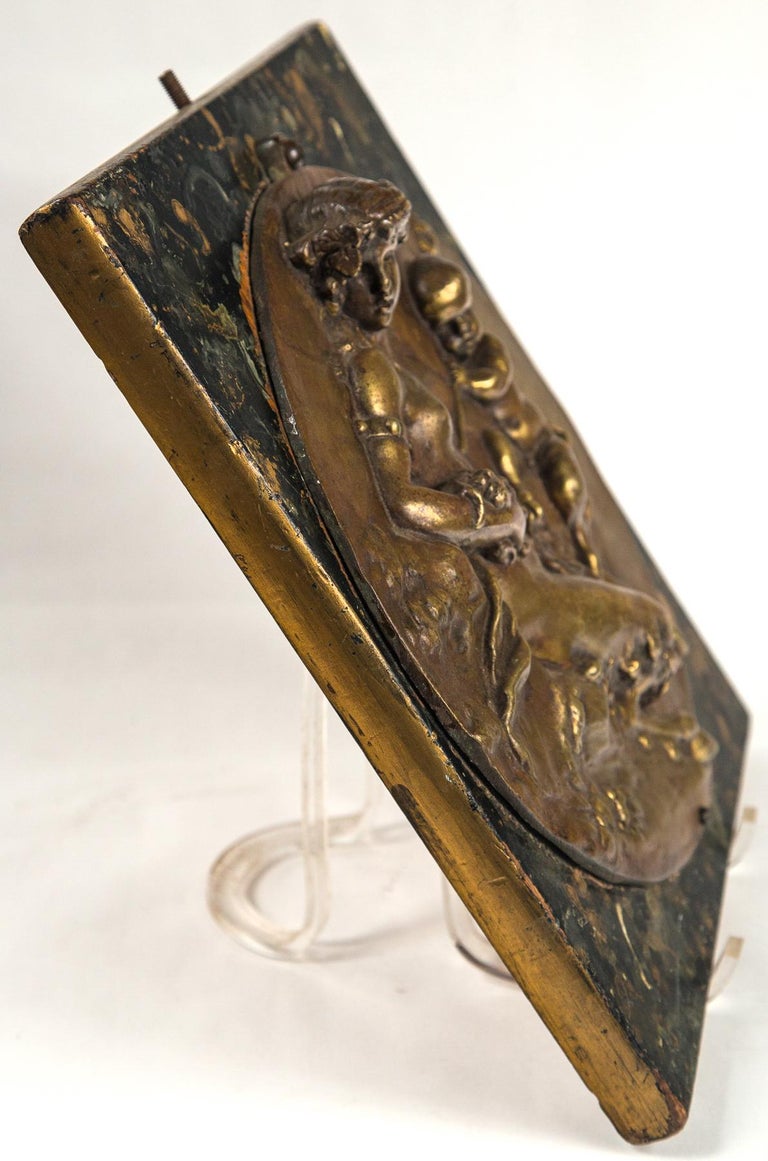 Bronze Round Wall Plaque For Sale at 1stDibs