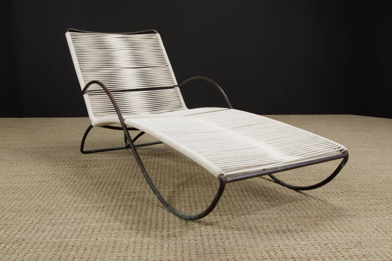 American Bronze 'S Chaise' by Walter Lamb for Brown Jordan, c 1970s, Signed For Sale