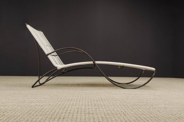 Bronze 'S Chaise' by Walter Lamb for Brown Jordan, c 1970s, Signed For Sale 2