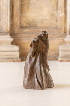 Bronze S. Francesco Sculpture by Franco Asco, signed and published