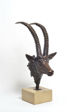 Bronze Sable Antelope Bust - African Antelope Bronze Sculpture - Limited edition