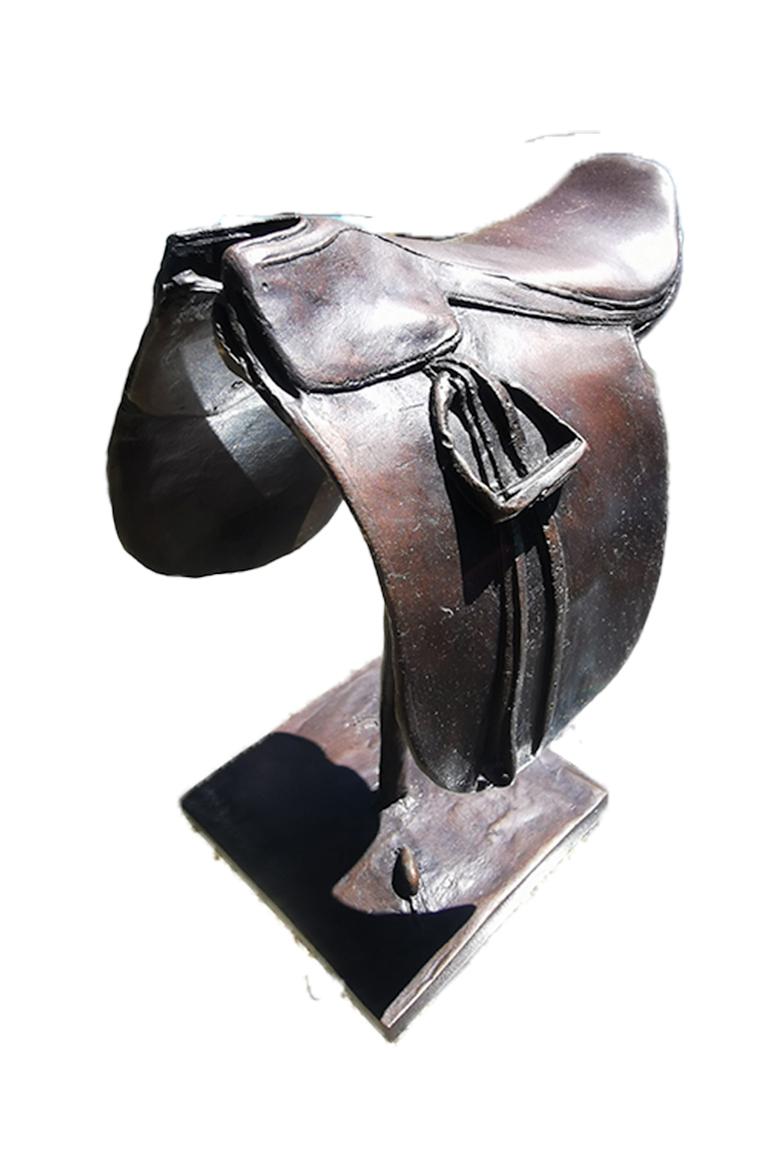Cast Bronze Saddle Sculpture by artist Douwe Blumberg