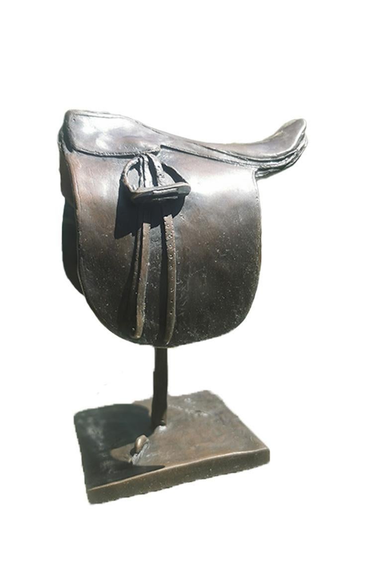 Contemporary Bronze Saddle Sculpture by artist Douwe Blumberg For Sale