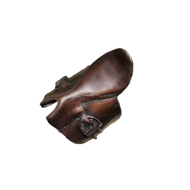 Bronze Saddle Sculpture by artist Douwe Blumberg For Sale 1