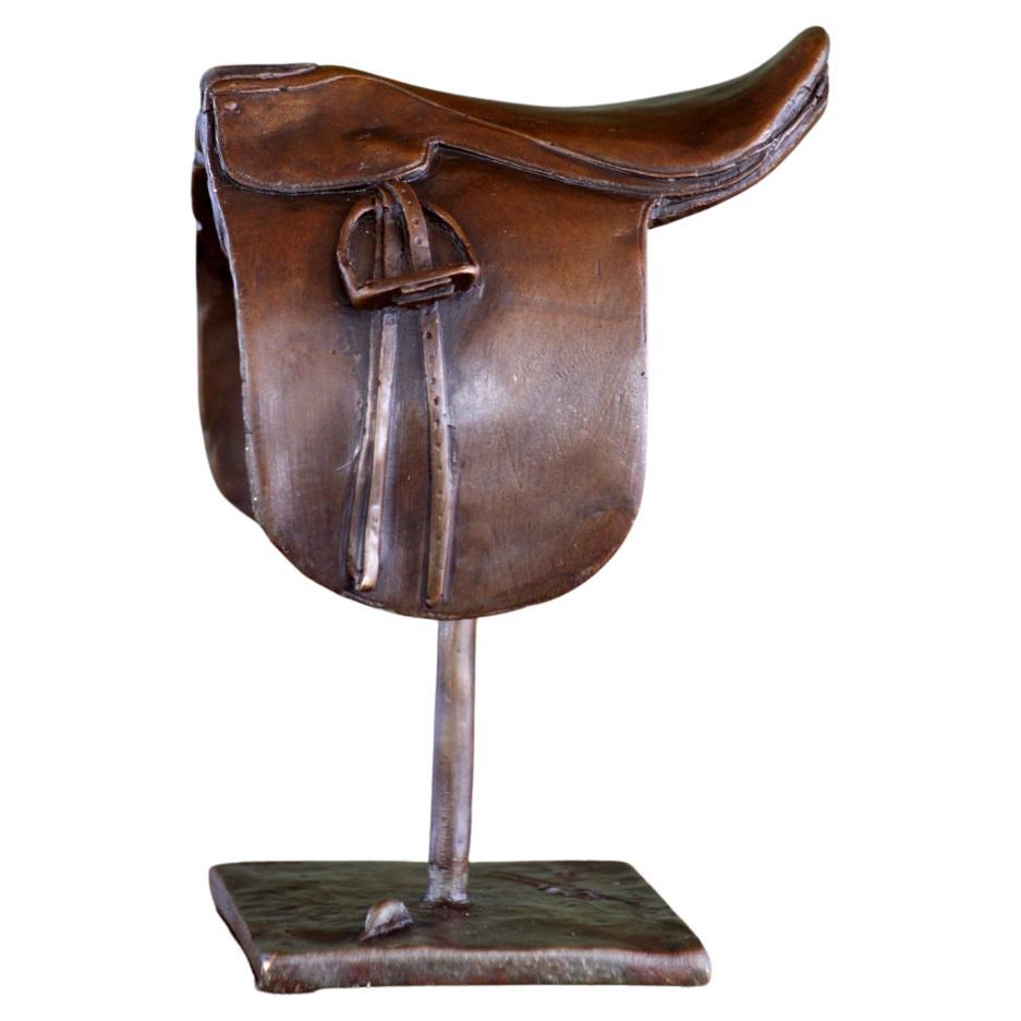 Bronze Saddle Sculpture by artist Douwe Blumberg For Sale