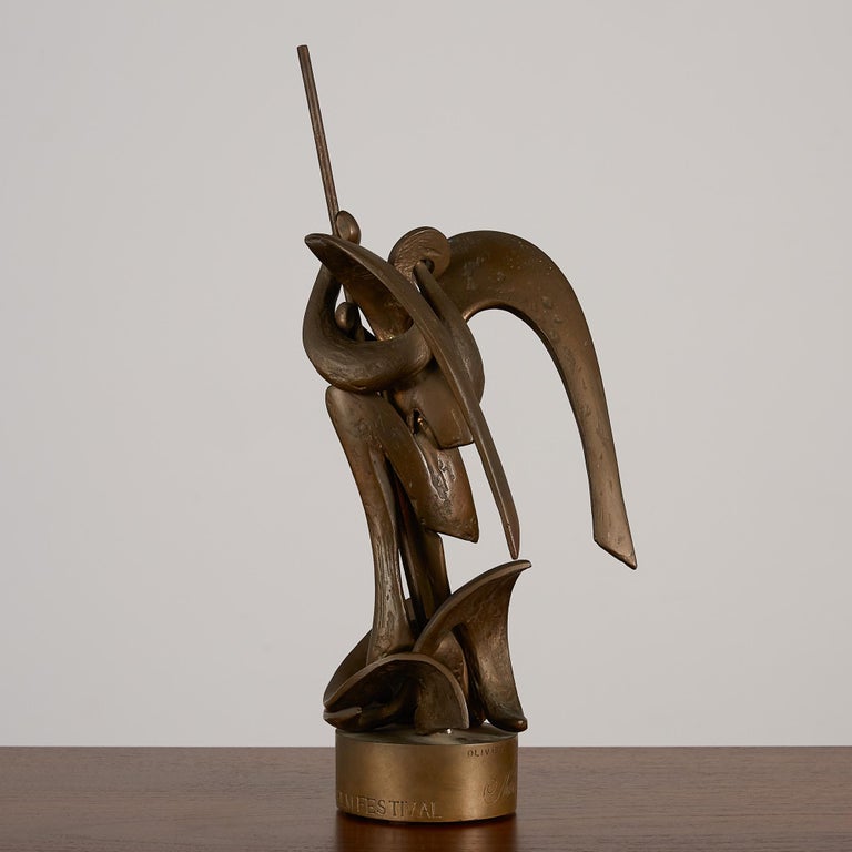Bronze Saint-Michel Sculpture by Olivier Strebelle For Sale 4