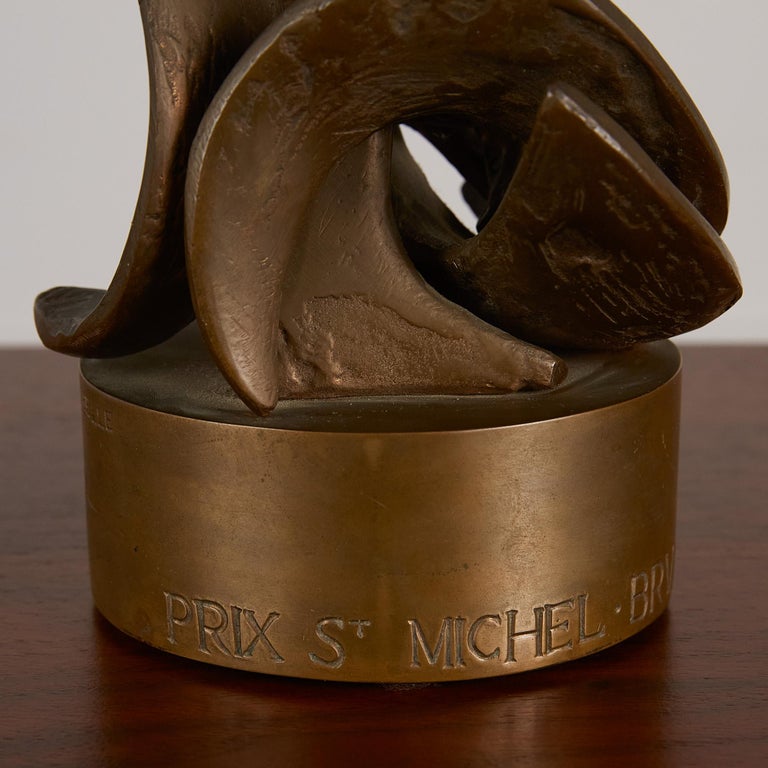 Belgian Bronze Saint-Michel Sculpture by Olivier Strebelle For Sale