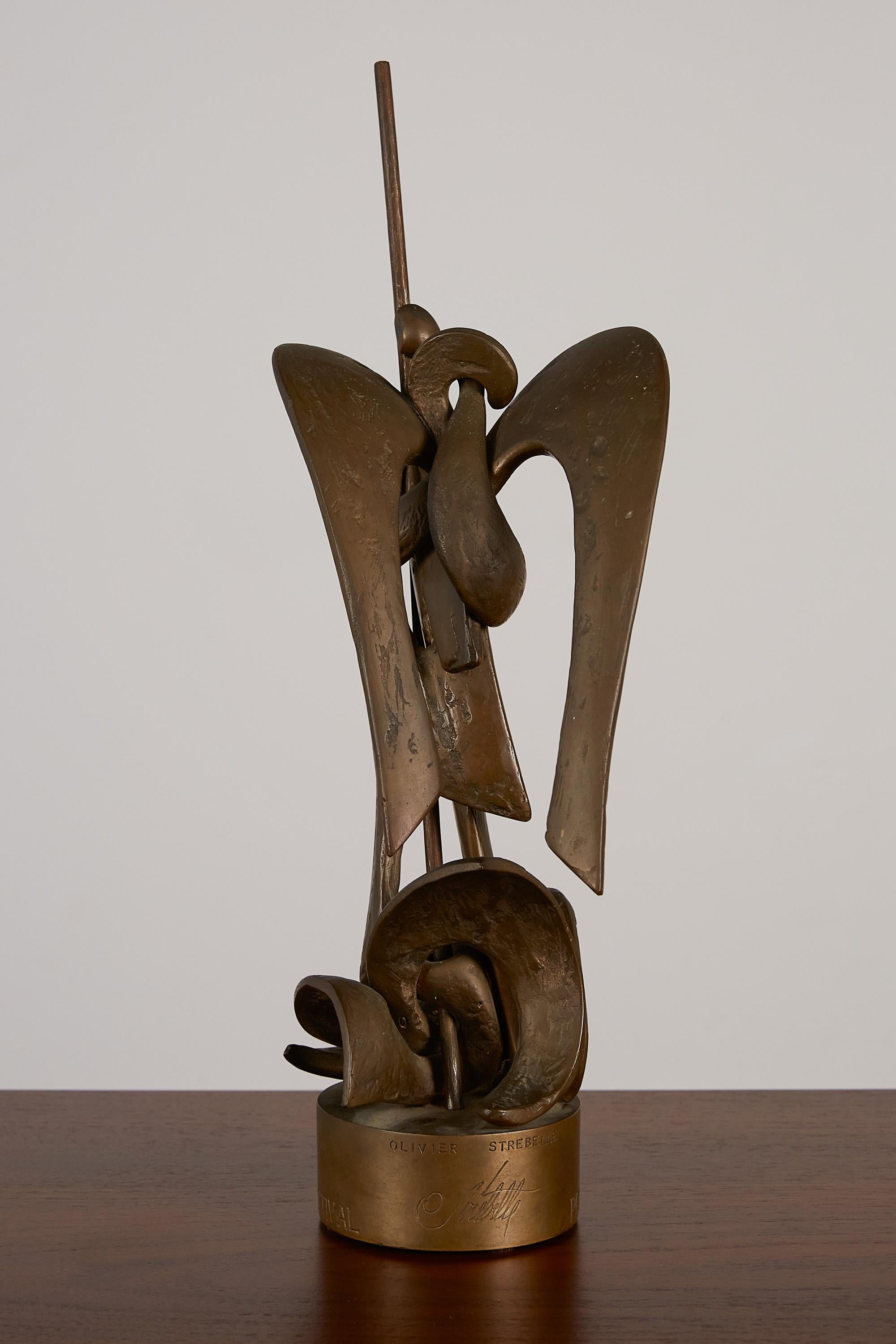 Bronze Saint-Michel Sculpture by Olivier Strebelle For Sale 2