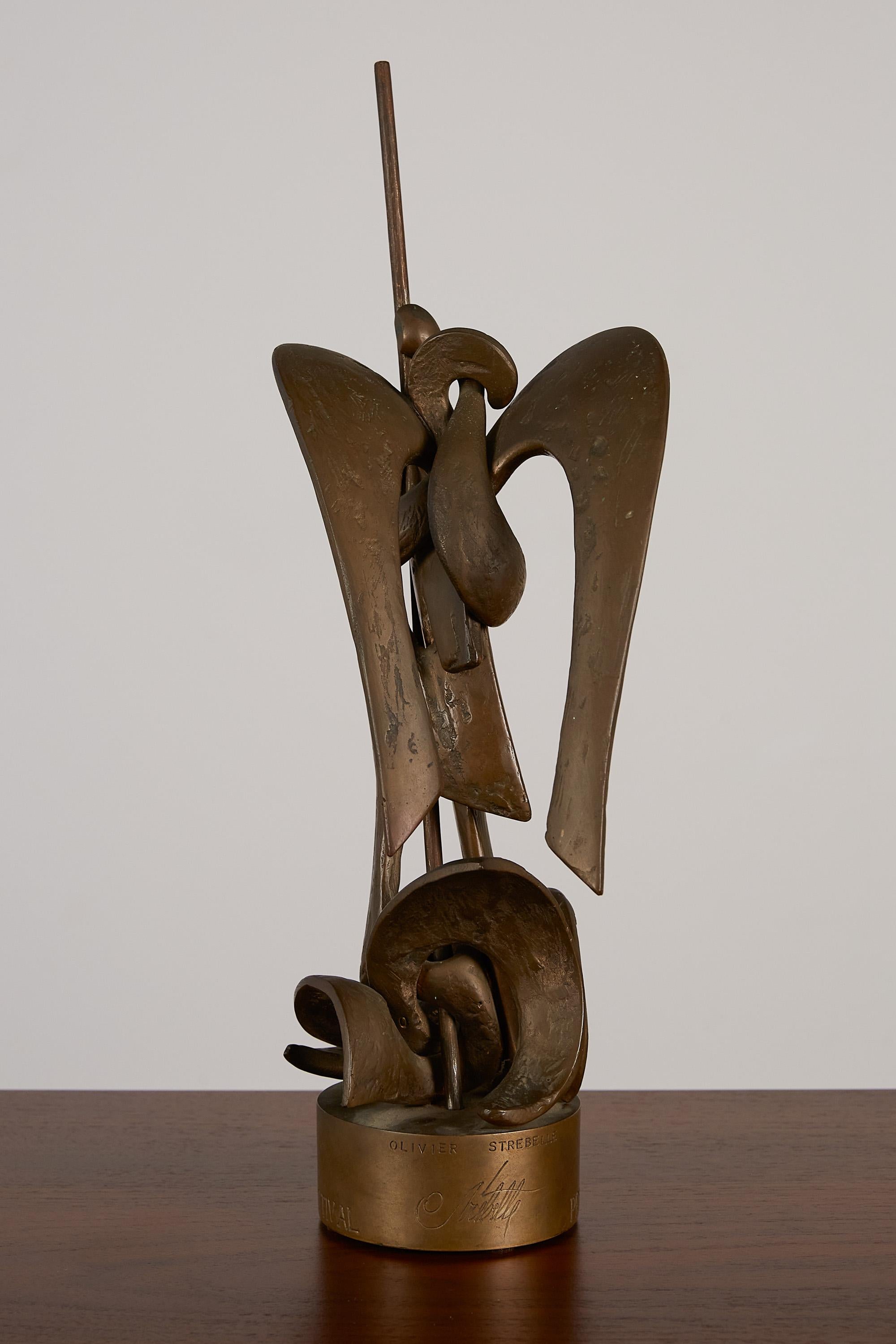 Scultura Saint-Michel in bronzo di Olivier Strebelle in vendita 1