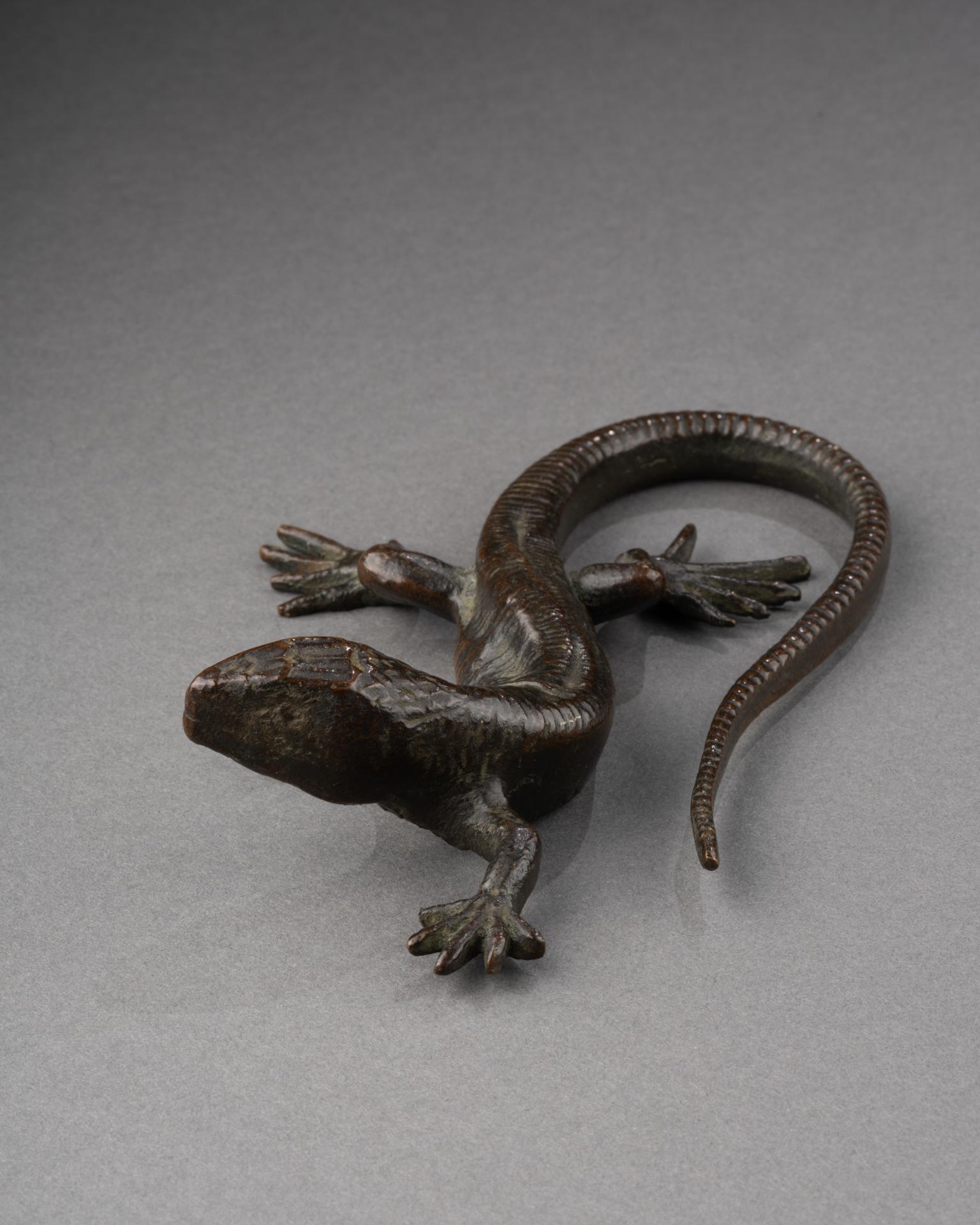 Rinascimento Salamandra di bronzo - XVII secolo in vendita