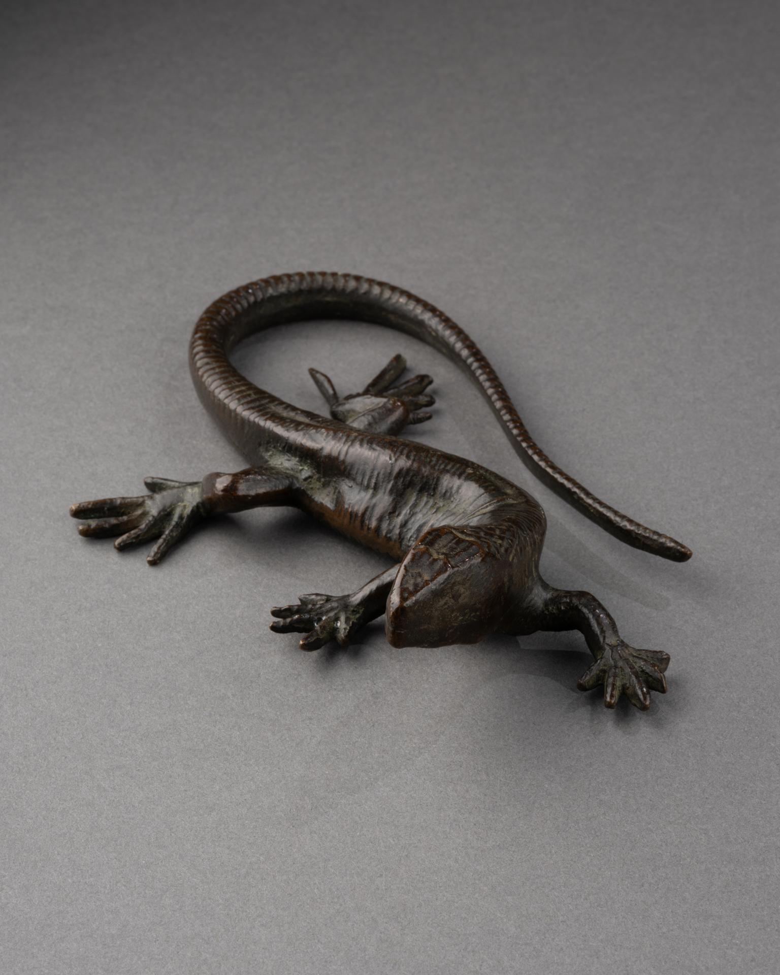 Salamandra di bronzo - XVII secolo In condizioni buone in vendita a Bruxelles, BE