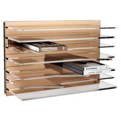 Bronze Sapere Bookcase by Migdalia Salazar, Mirror Acrylic Bookshelf