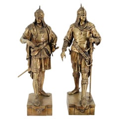 Les guerriers de Saracen en bronze d'après Emile Louis Picault (1833-1915)
