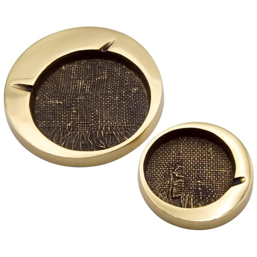 Bronze Saviato Ash-Tree Set with Burlap Imprint For Sale