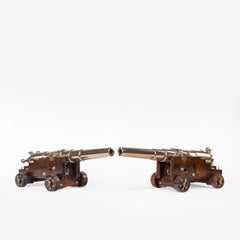 Bronze Scale Models of 40lb Naval Cannon, England, circa 1890