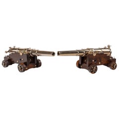 Bronze Scale Models of 40lb Naval Cannon, England, circa 1890